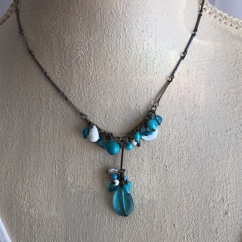 Teal necklace